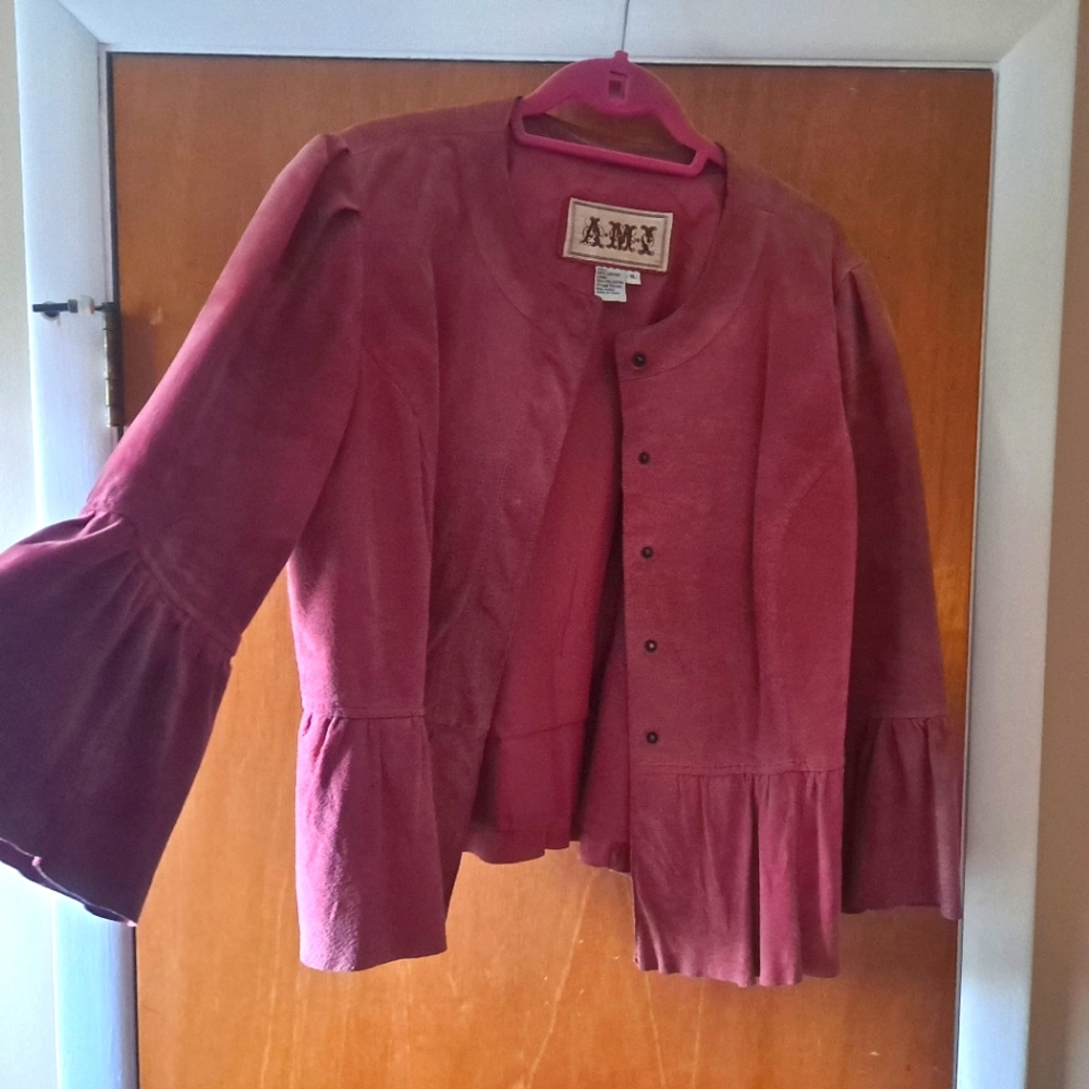 Pink suede lined jacket